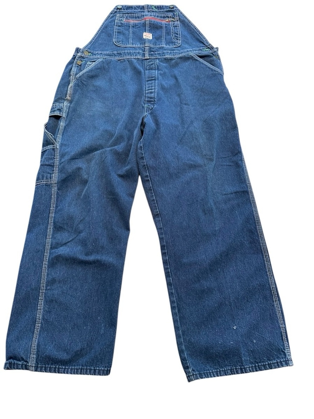 Vintage Pointer Brand Bib Overalls USA Denim Carpenter 40x29 NO SUSPENDERS